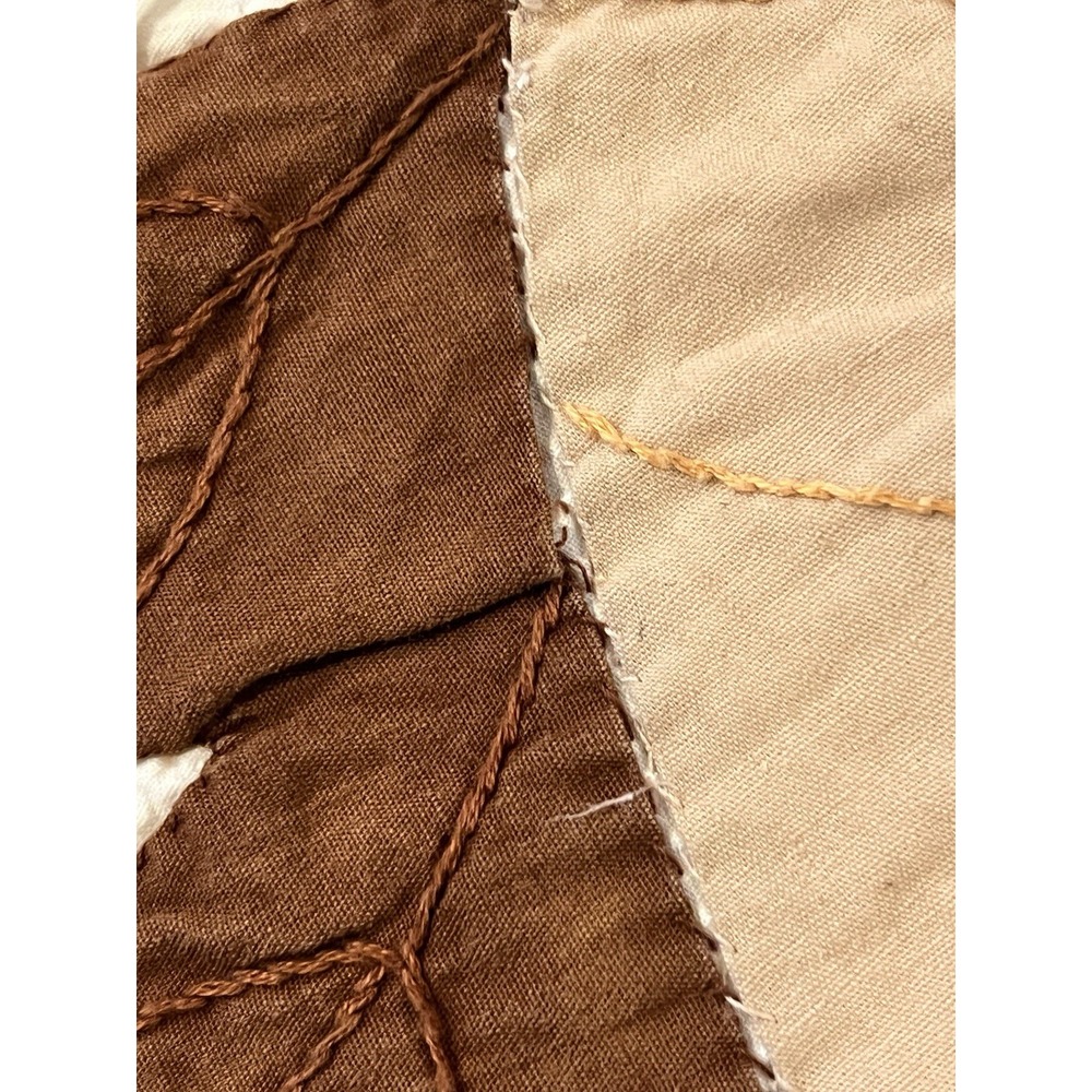 VIBRANT Vintage 40's Autumn Leaves Applique Antique‎ Quilt ~GREAT FALL COLORS! - Picture 11 of 15